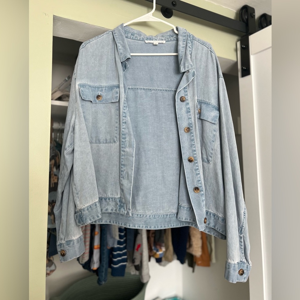 Jane and Delancey Sky Blue Jean Jacket
